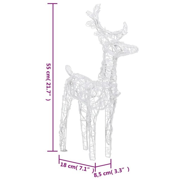 Berkfield Reindeers & Sleigh Christmas Decoration 320 LEDs Acrylic