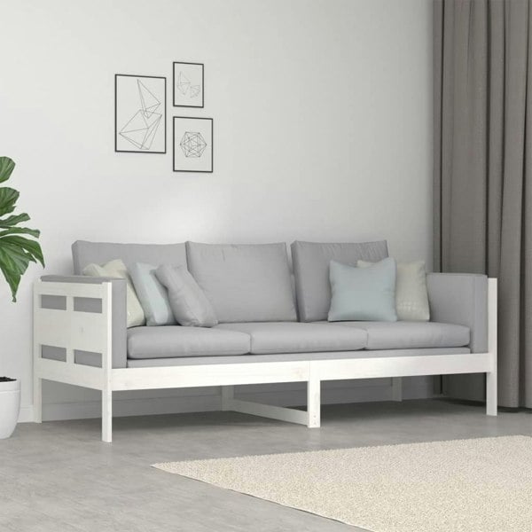 Berkfield Day Bed White Solid Wood Pine 80x200 cm