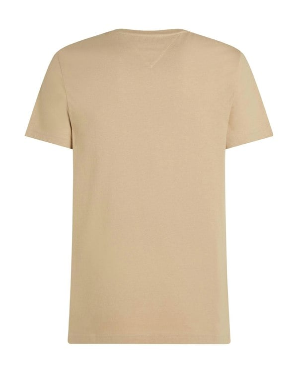 Tommy Hilfiger Tommy Logo Basic Mens T-Shirt - Sandalwood
