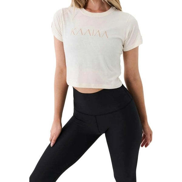 P.E Nation PE Nation Womens Kaaiaa X P.E Nation Organic Cotton Crop Tee in Cream