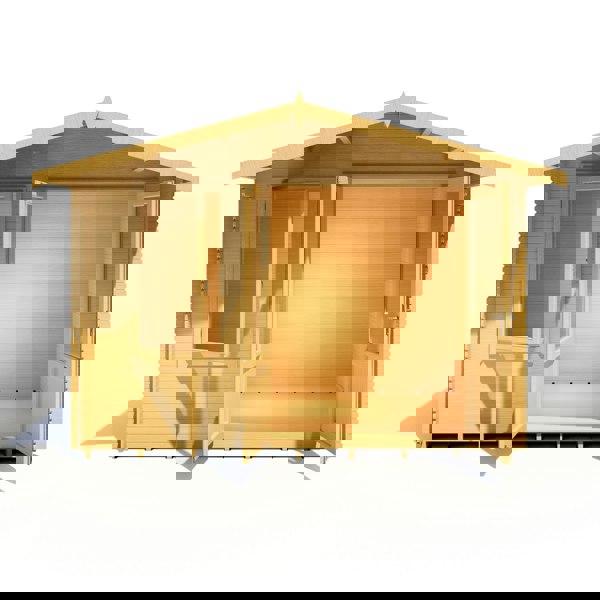 Shire Berryfield 11x8 Log Cabin 19mm interlock  Cladding - Best Shed