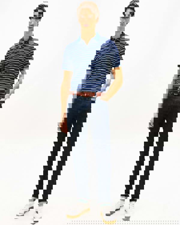 Tommy Hilfiger 1985 Regular Fit Mens Polo - Carbon Navy/Ivory Petal