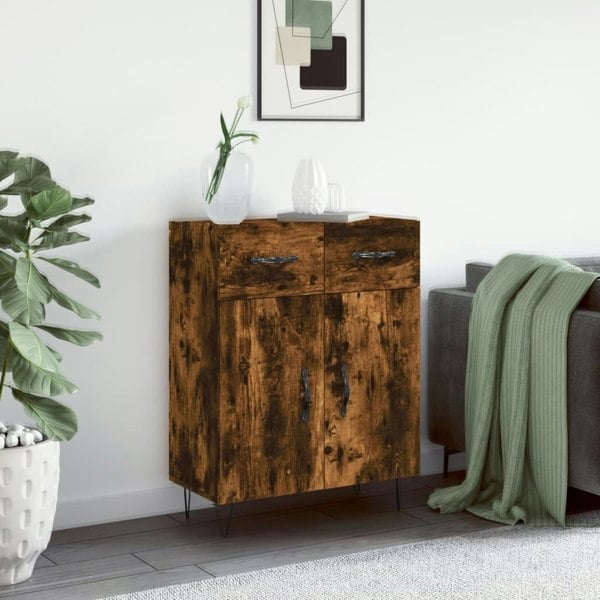 Berkfield Sideboard Smoked Oak 69.5x34x90 cm Engineered Wood