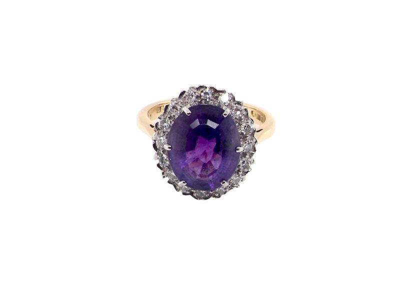 A fine Amethyst and Diamond  Ring