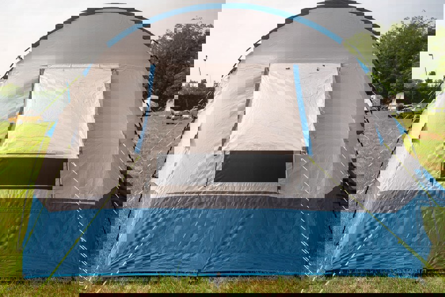 The vent & flysheet cover on the back of the OLPRO Cocoon V2 Campervan Awning