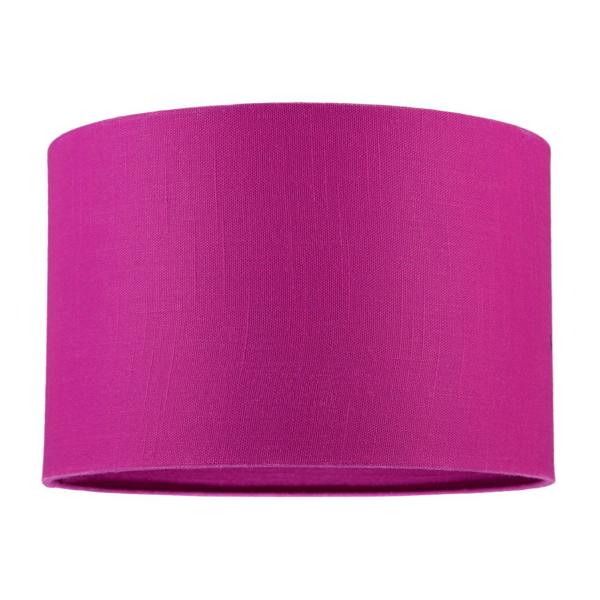 Designer Raspberry rose Textured Linen Fabric Circular Lamp Shade Image 1