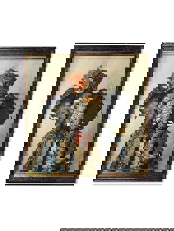 Exceptional Art The Great Elephanto - Circus Elephant Oxford Square Frame