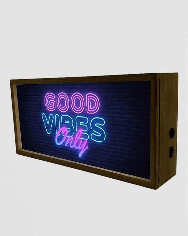 Light Box Home Good Vibes Only