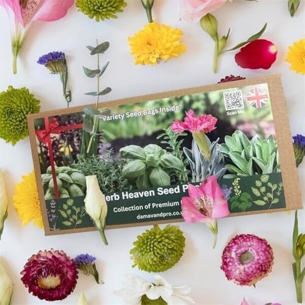 DamavandPro Herb Seeds Kit: 15 Variety Culinary Collection: Indoor & Outdoor Garden
