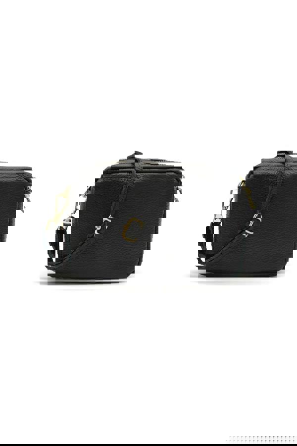 Pluspup Italian Genuine Leather Crossbody Bag with Double Zipper Compartments