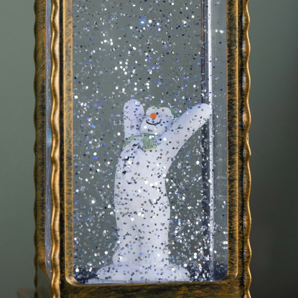 Samuel Alexander 29cm Dual Powered Light up Christmas Water Spinner with The Snowman & RGB LEDs