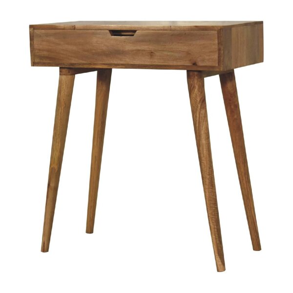 Artisan Furniture Solid Wood Mini Oak-ish Dressing Table, 4 Storage Compartments, Brown