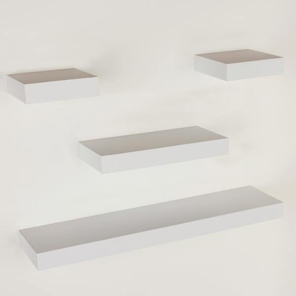 Core Products Set of 4 Hudson Black Wall Shelf Pack