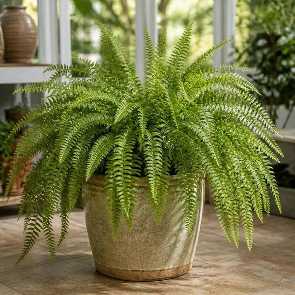 Nephrolepis Boston Fern – Lush Feathery Green Indoor Houseplant