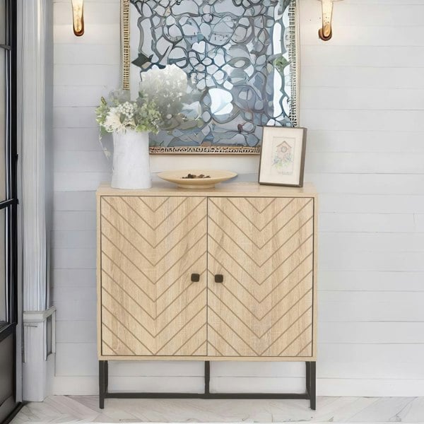 Rafaelo Mobilia Sideboard Buffet Cabinet Storage Furniture Natural Brown