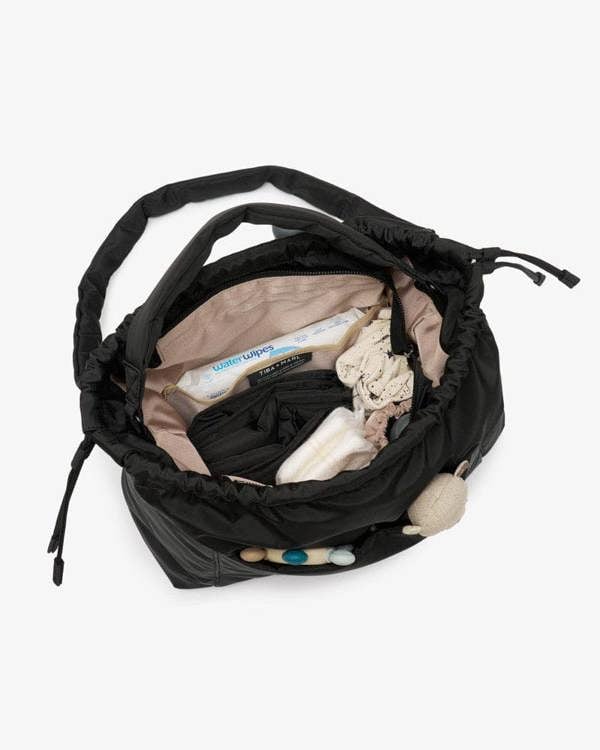 Tiba + Marl Luna Drawstring Changing Tote Black