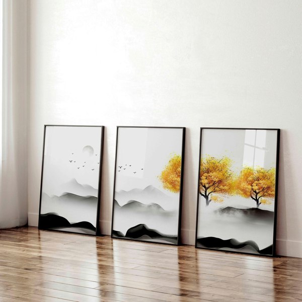 Office prints for the wall | set of 3 framed wall art