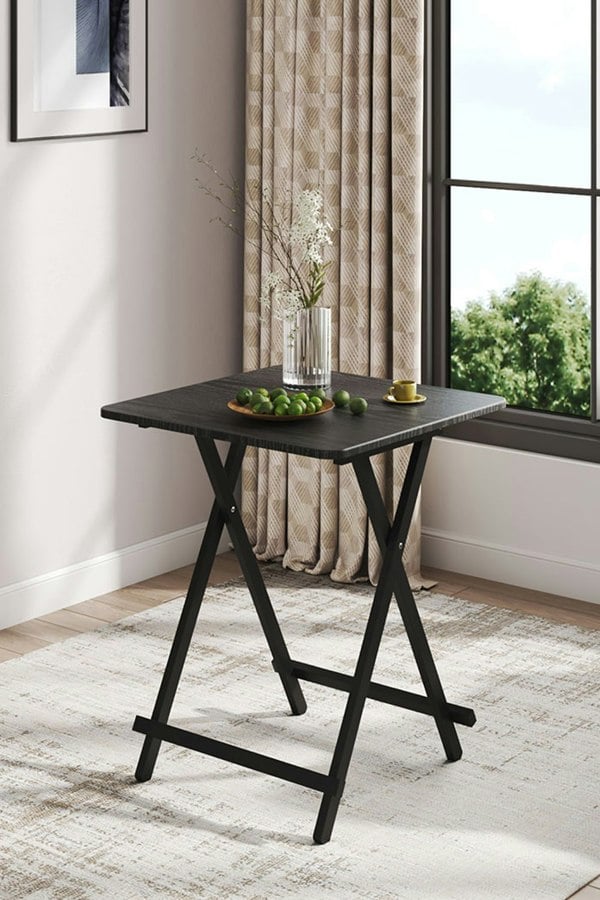 Living and Home Folding Wooden Dining Table 60x60cm