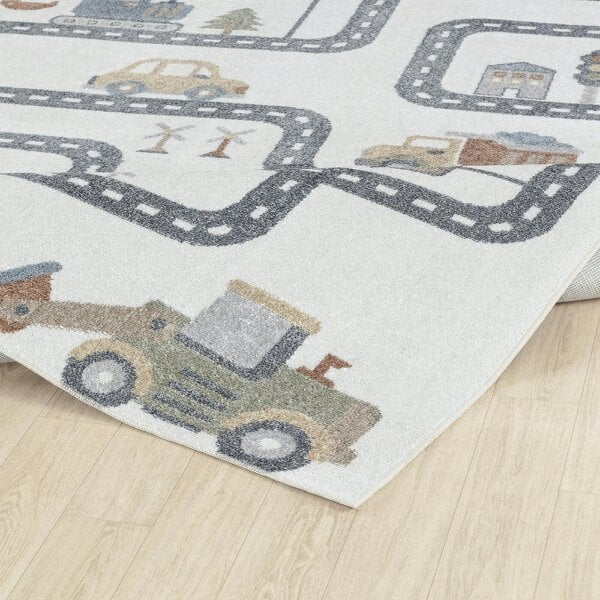 Livabliss Lillian LLL2347 Kids Beige Grey Orange Washable Rug