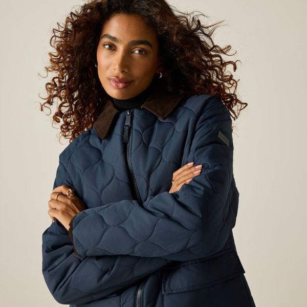 Regatta Womens Amira Quilted Padded Jacket - Navy