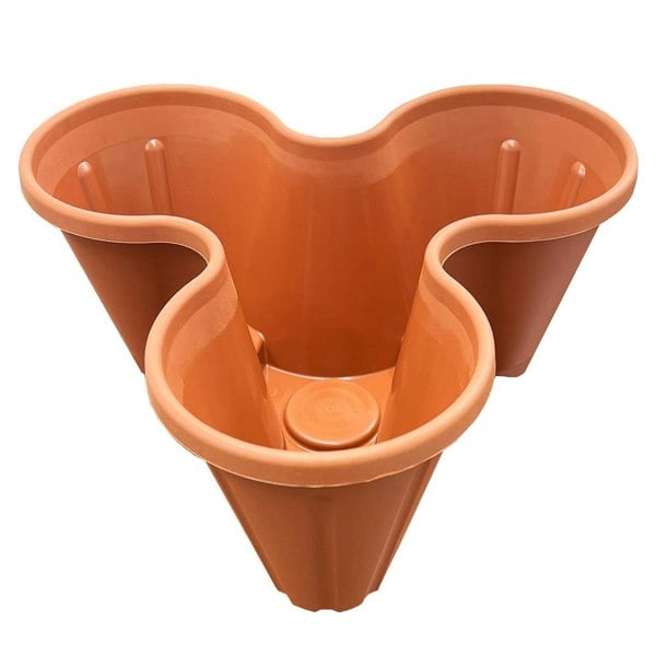 Trio 3 Pot Strawberry Stacking Planters For Planting, Gardening, Herbs & Flowers