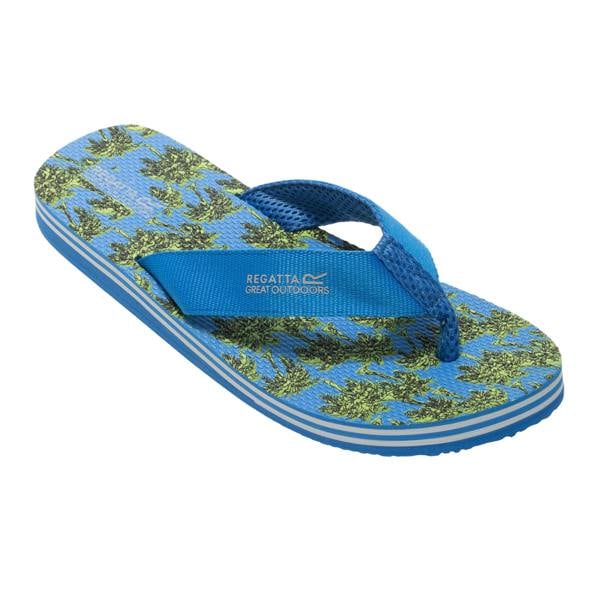 Regatta Mens Rico Flip Flops - Sharp Green/Sonic Blue - 