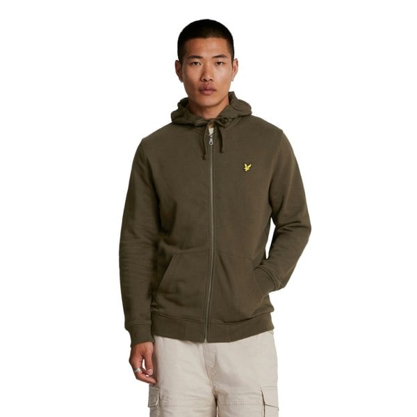 Lyle & Scott Mens Full Zip Hoodie - Olive