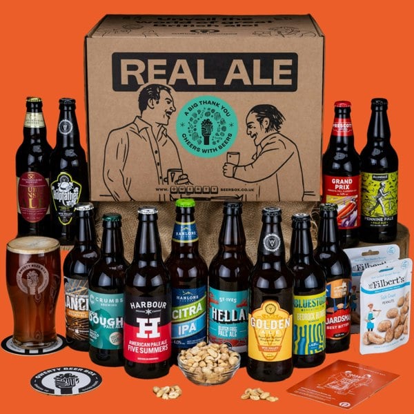 QWERTY Beer Box Traditional British Real Ale Hamper (12 x 500ml Bottles)