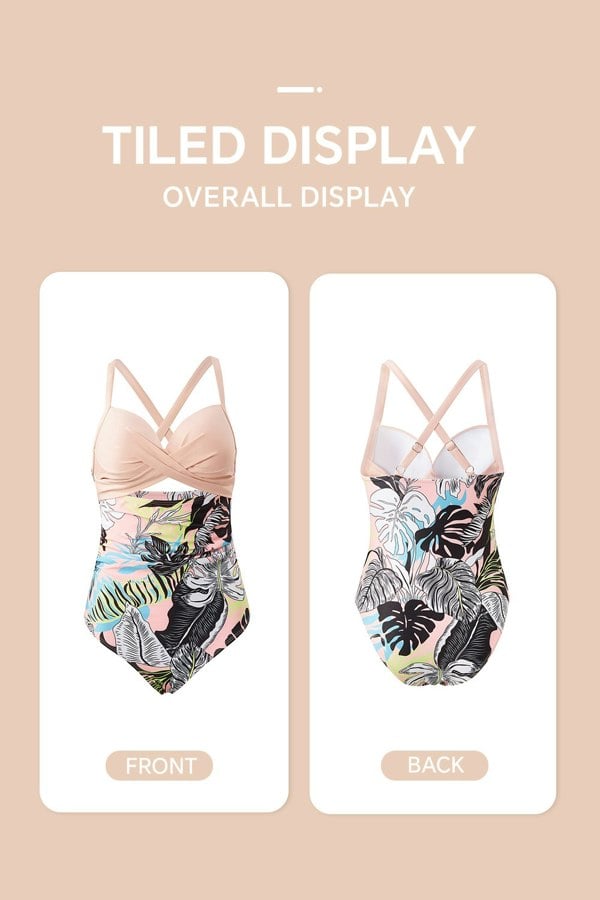 Modishion Chic Twist Front One-Piece Swimsuit