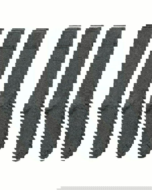 GantSocks 3 - pack3 - Pack Soft Cotton Socks, Charcoal MelangeBoxers - and - Briefs.net