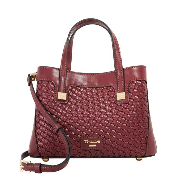 Dune London Deavie Woven Handbag - Burgundy - 