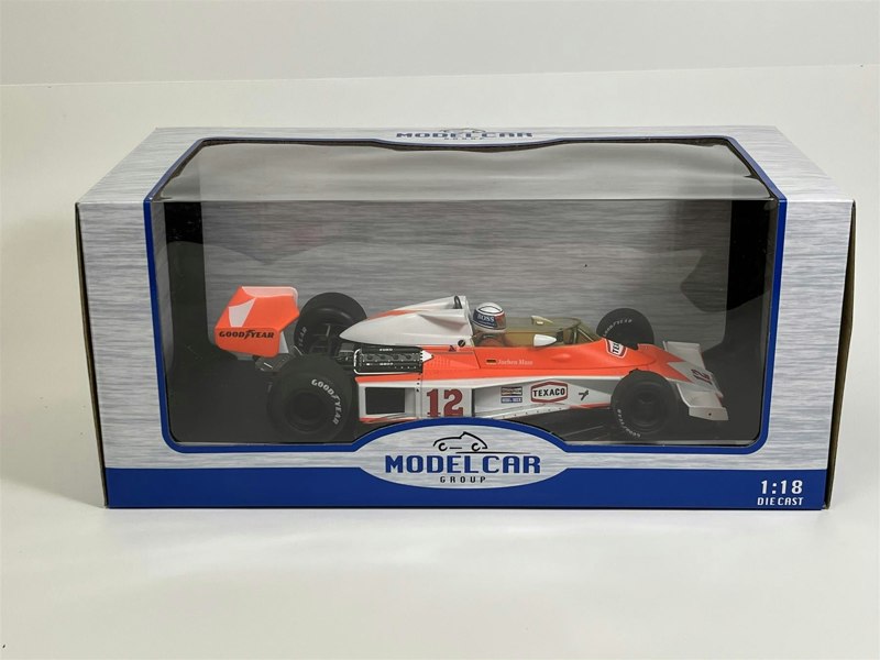 MCG McLaren Ford M23 #12 Texaco Jochen Maas 3rd GP Germany 1976 1:18 Model Car Group 18613F