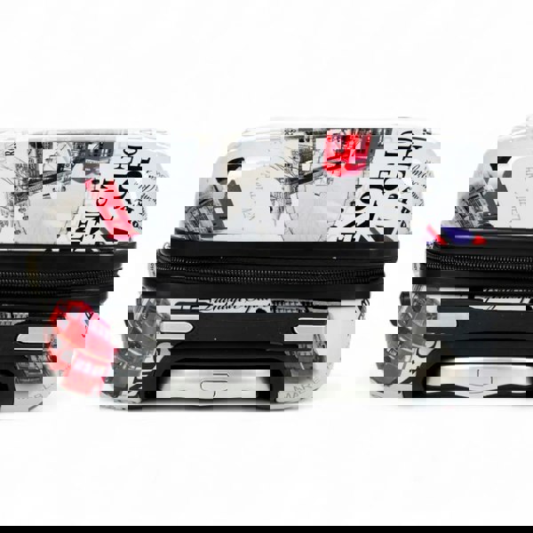 Snowball Hard Shell Expandable Luggage London City Print Suitcase