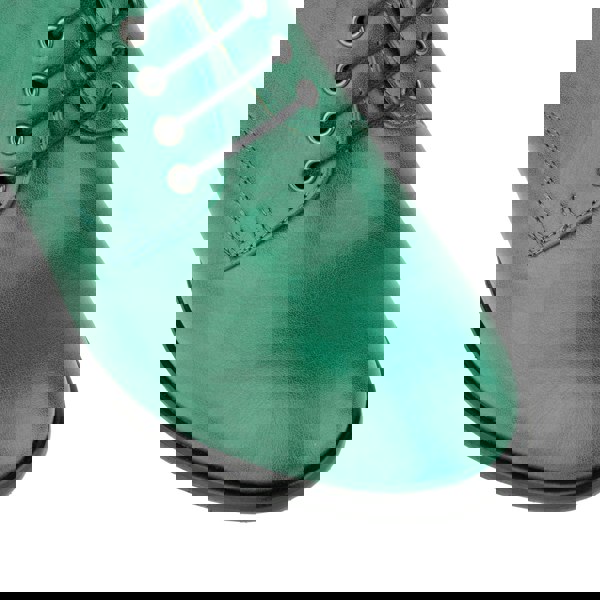 Embassy London Roulette - Green - Women's leather heeled oxford lace-up