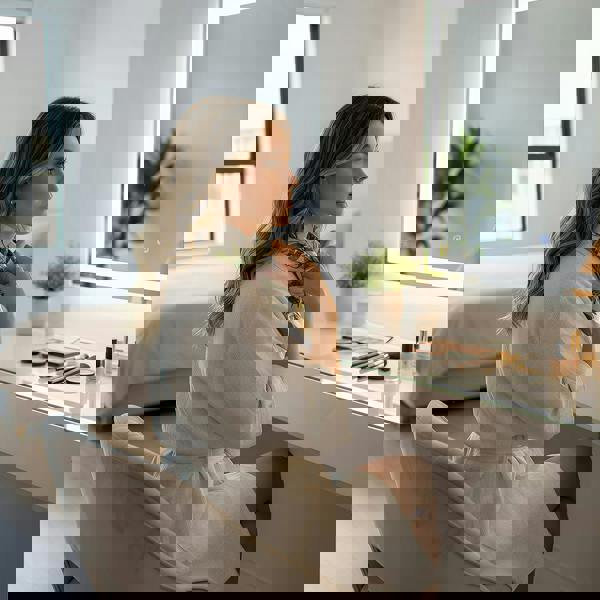 Anyyou Fashion Premium Satin Square Scarf – Elegant 201 Grey Beige Floral Silk-Feel Neckwrap for Women