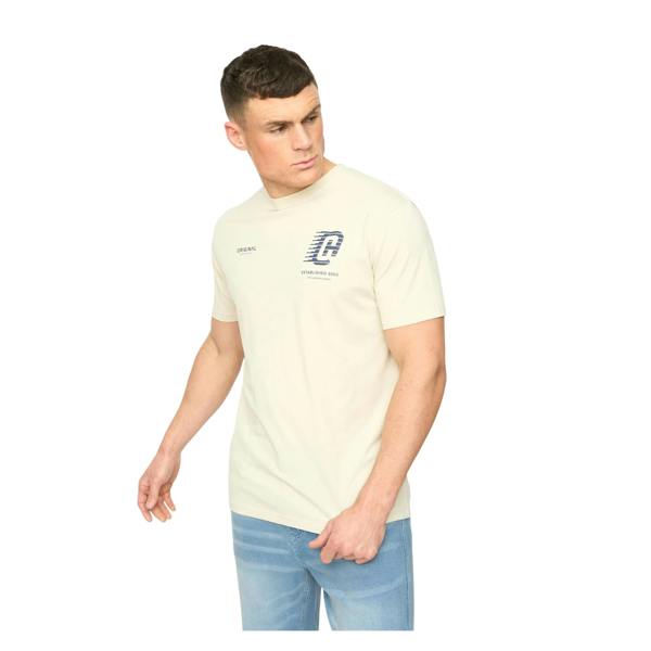 Crosshatch Mens Morville Cotton T-Shirt - Neutral - 