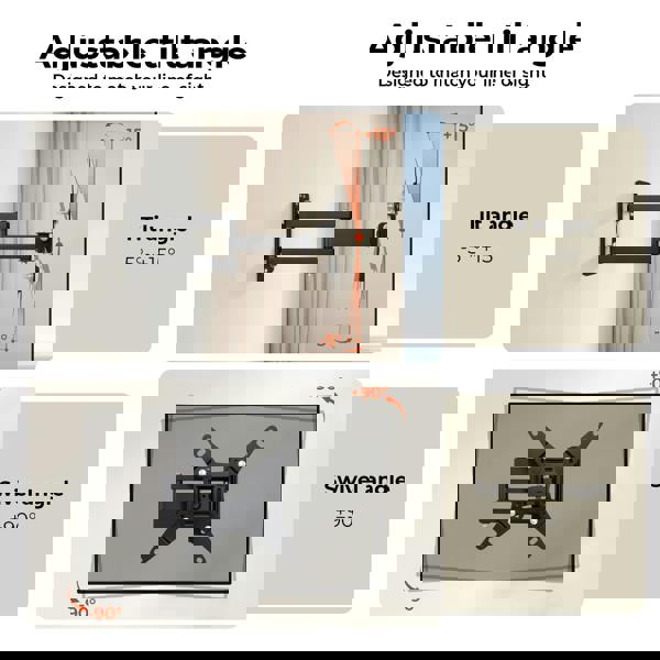 Levede TV Wall Bracket Mount Swing Arm Tilt Swivel 16" 22" 24" 32" 40" 43" LED