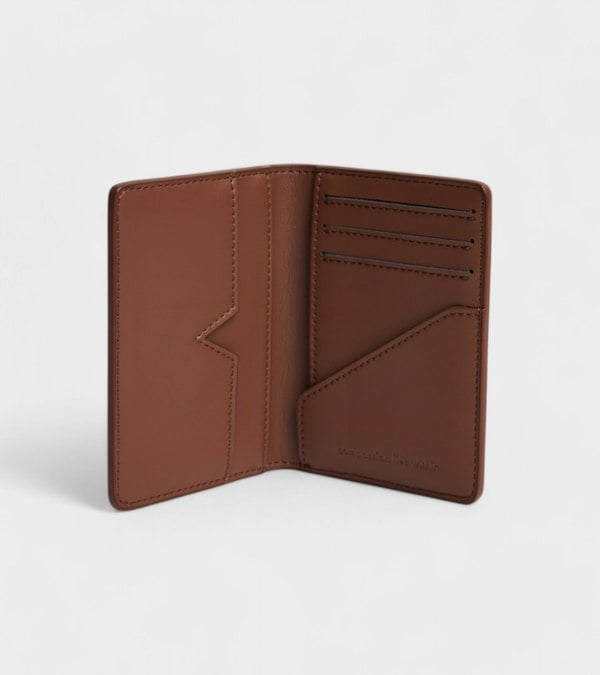 Votch Wilf Vegan Bio-Based Bamboo Bifold Wallet in Brown