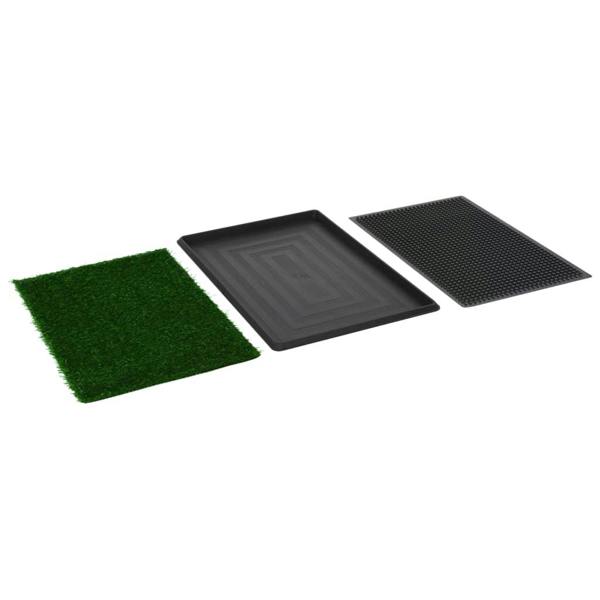 Berkfield Pet Toilet with Tray & Faux Turf Green 76x51x3 cm WC