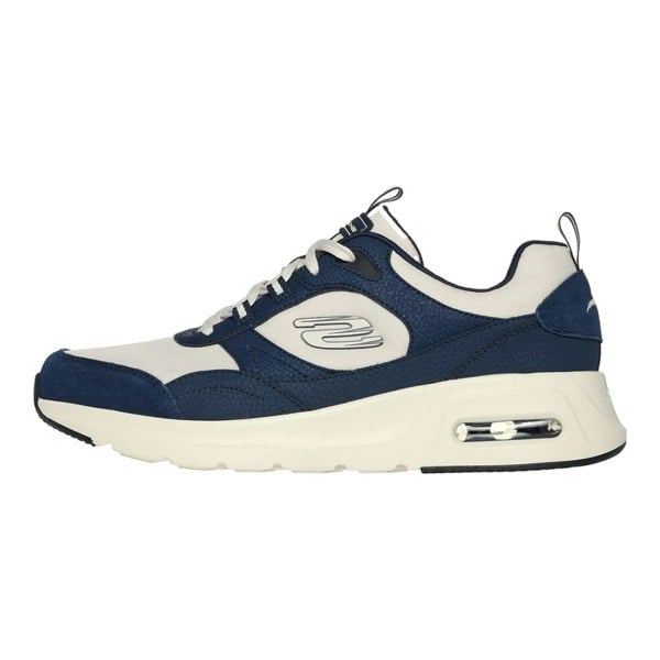 Skechers Mens Court Yatton Suede Skech-Air Trainers - Navy/Natural