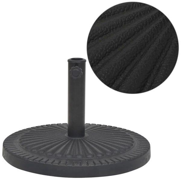 Berkfield Parasol Base Resin Round Black 14 kg