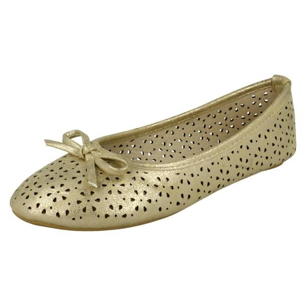 Spot On Girls Spot On Cut Out Detail Ballerina Flats