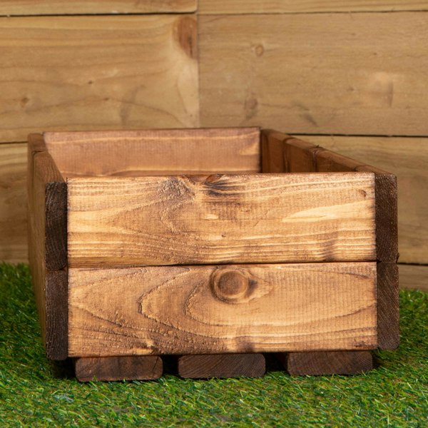 Samuel Alexander Hand Made 102cm x 28cm x 14cm Rustic Wooden Garden Window Trough / Flower Planter