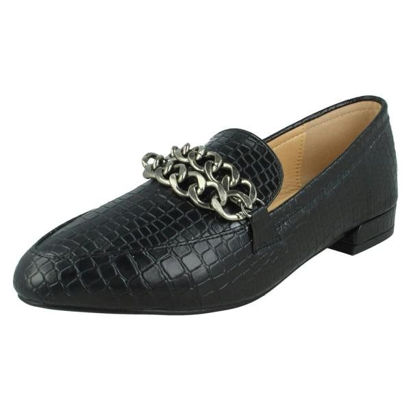Spot On Ladies Spot On Wide Fit Loafers F80534