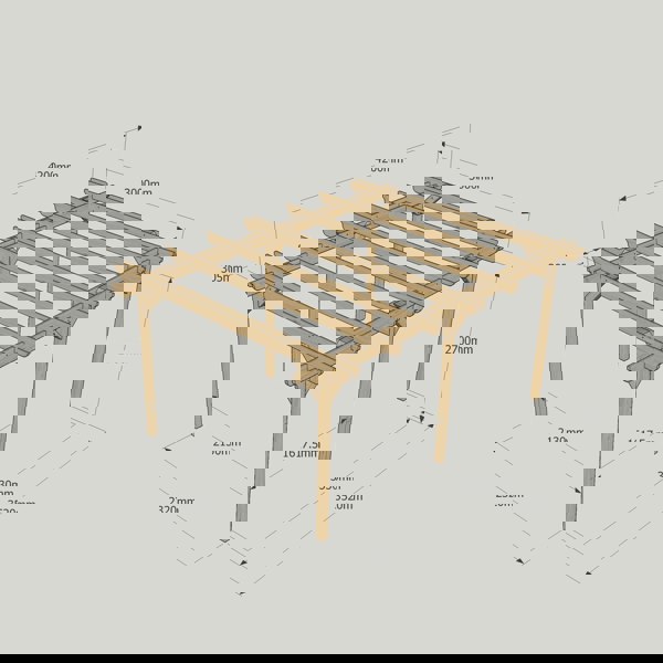 Large Size Heavy Duty Double Pergola Complete DIY Kit, Quality Tanalised Timber.