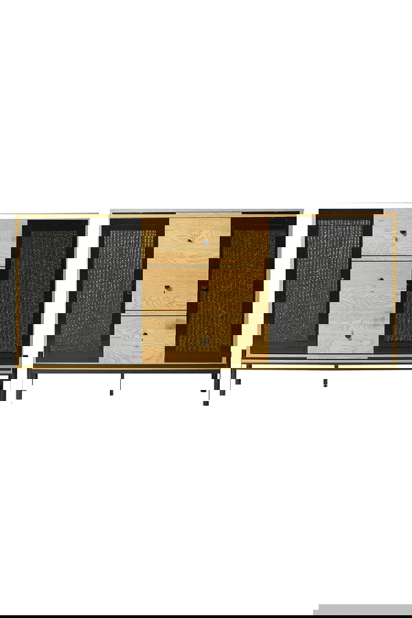 Living and Home Storage Cabinet with 2 Cupboard Doors and 3 Drawers