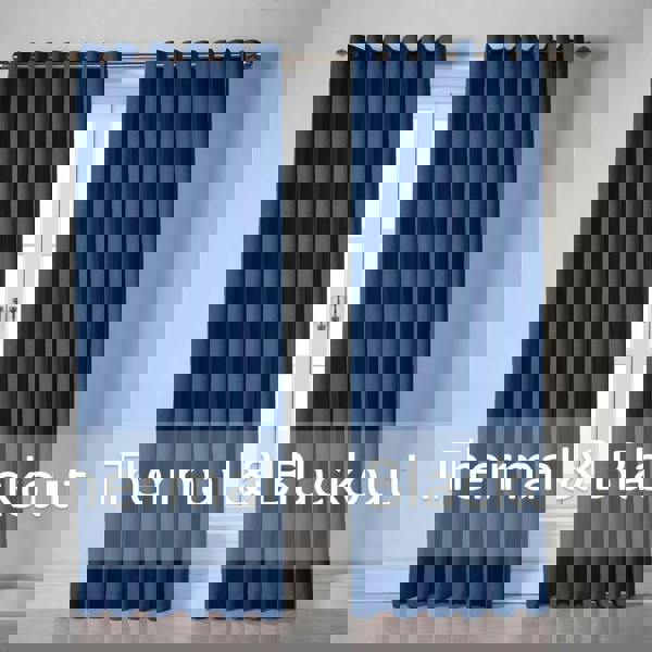 Luxury Living Linen Look Ring Top Blackout Curtains