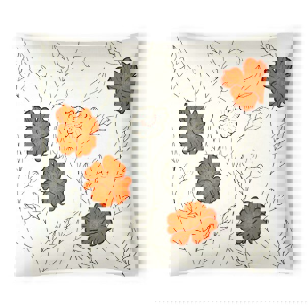 Intimates Stunning Applique Embroidered Floral Cushion - 56cm x 56cm