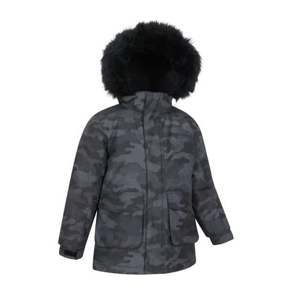 Mountain Warehouse Childrens/Kids Ranger Camouflage Water Resistant Jacket - Black - 