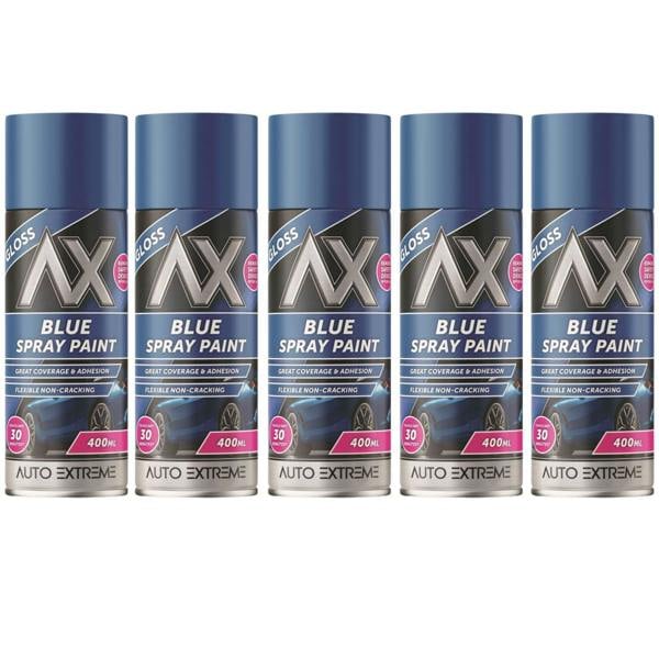 Auto Extreme 5X Auto Extreme Blue Gloss Spray Paint 400ml